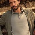 KOYU HAKİ Slim Fit Dar Kesim Pamuklu Polo Yaka Tişört